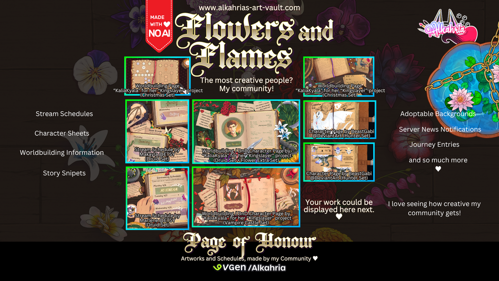 Flowers and Flames - Soft light and colourful flowers for your creative project - Art Asset ADD-ON [25+ Assets in 1 Canva Template]