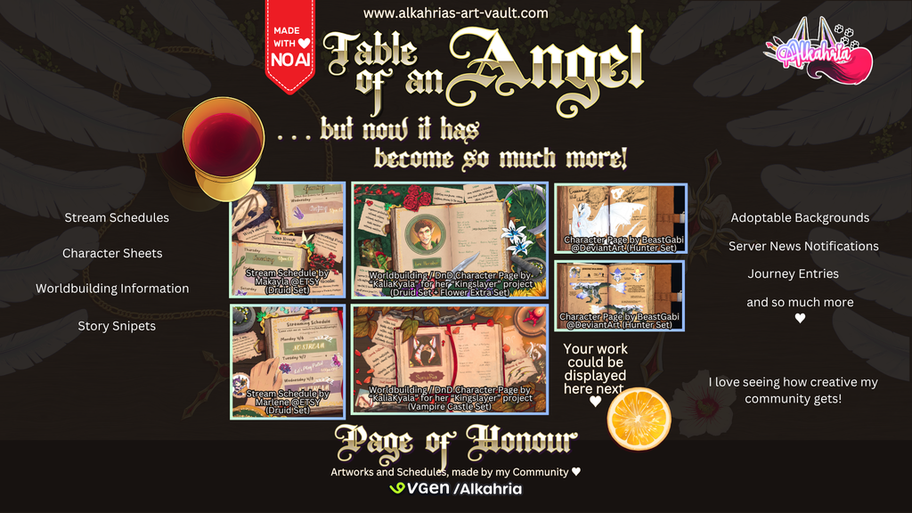 TABLE of an ANGEL - inspired by christianity, infused with fantasy - Art Asset Pack [40+ Assets in 3 Canva Templates] (Kopie)