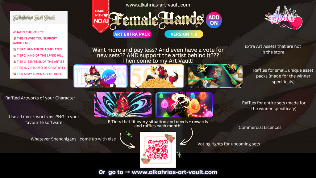 Female Hands V1.0 - Inclusion starts with the small things - Art Asset ADD-ON [25+ Assets in 1 Canva Template]