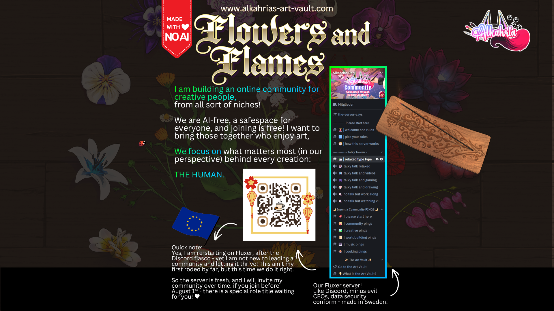 Flowers and Flames - Soft light and colourful flowers for your creative project - Art Asset ADD-ON [25+ Assets in 1 Canva Template]