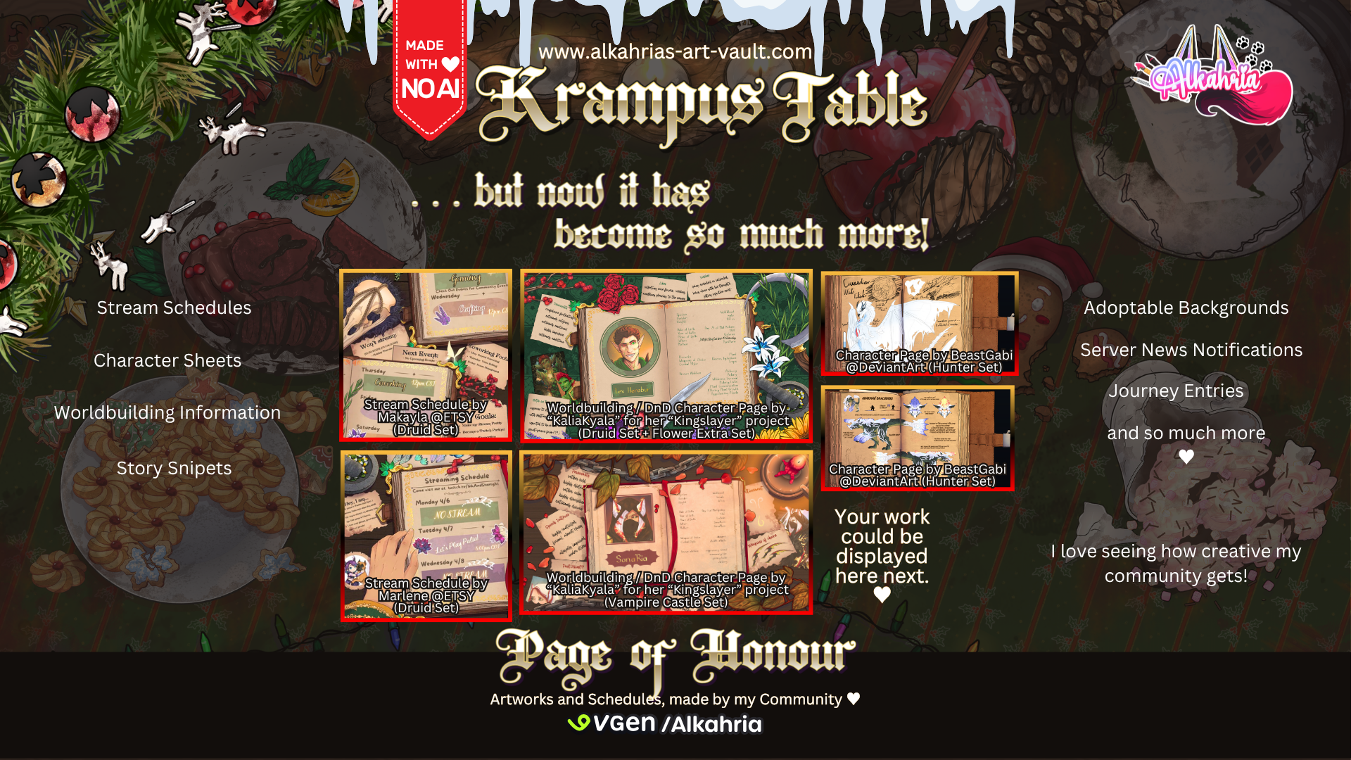 TABLE of KRAMPUS –  Cozy was yesterday - Krampus it is! [40+ Assets in 3 Canva Templates]
