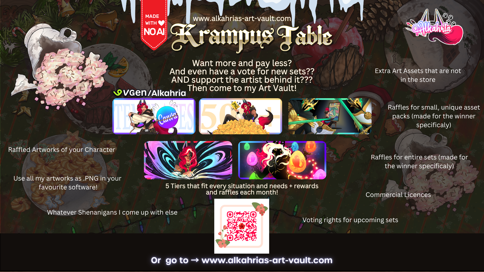 TABLE of KRAMPUS –  Cozy was yesterday - Krampus it is! [40+ Assets in 3 Canva Templates]