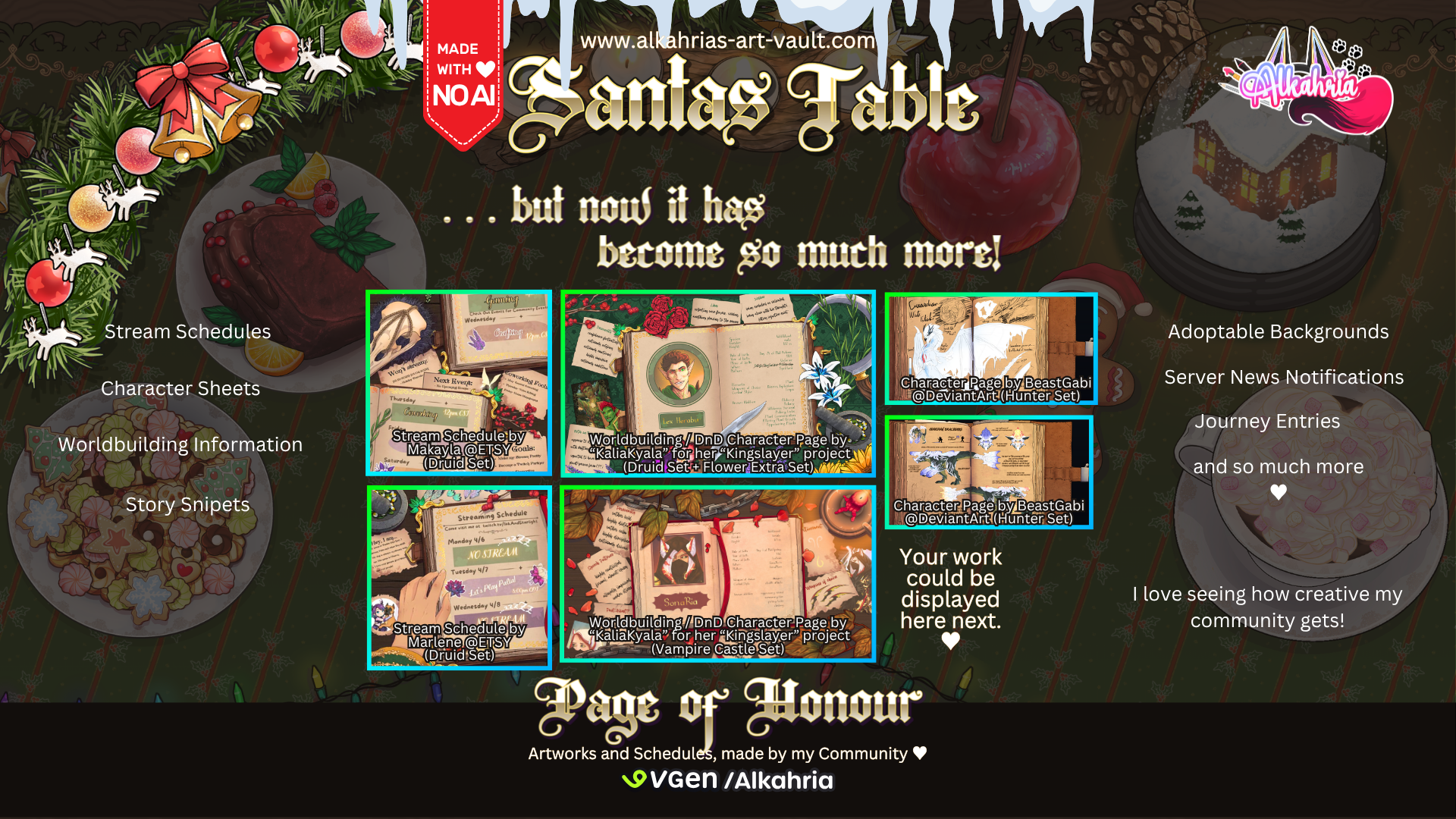 TABLE of SANTA - Cookies, Candles and Cozy Atmosphere Art Asset Pack [40+ Assets in 3 Canva Templates]